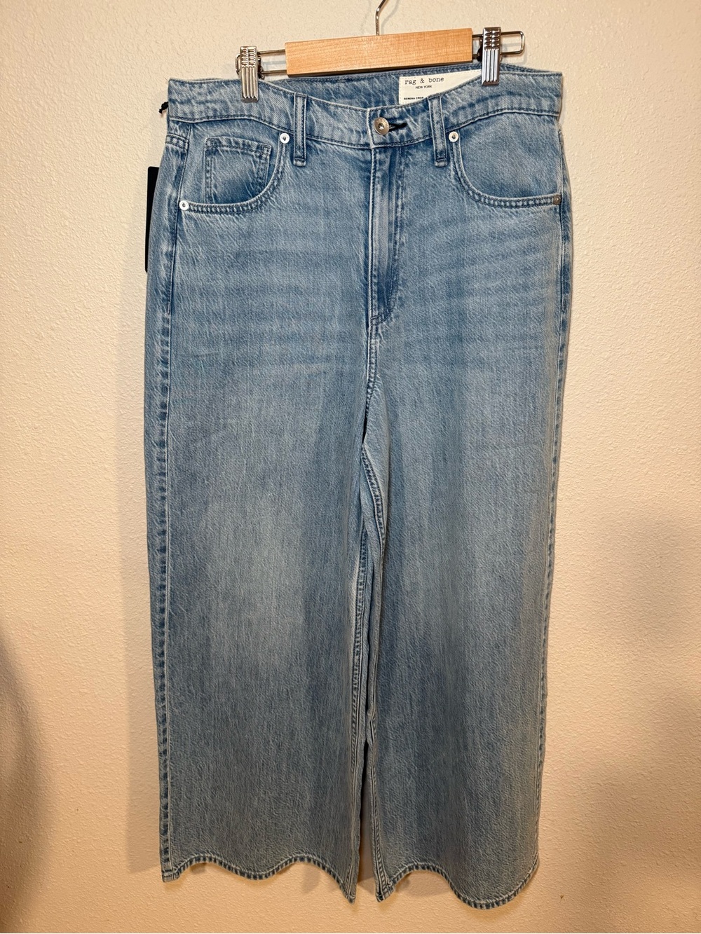 RAG & BONE NWT SERENA HIGH WAIST CROP WIDE LEG JEANS 28 - Picture 2 of 4